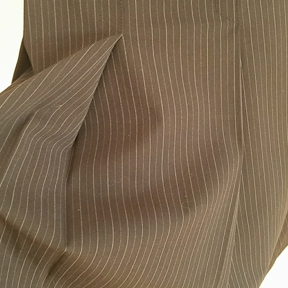 Pinstripe Pleated Career Skirt - Picture 6 of 7